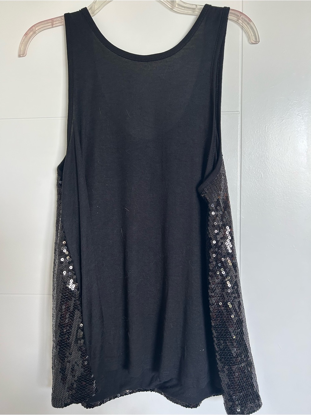 Black Sequin Tank Top - Picture 2 of 3